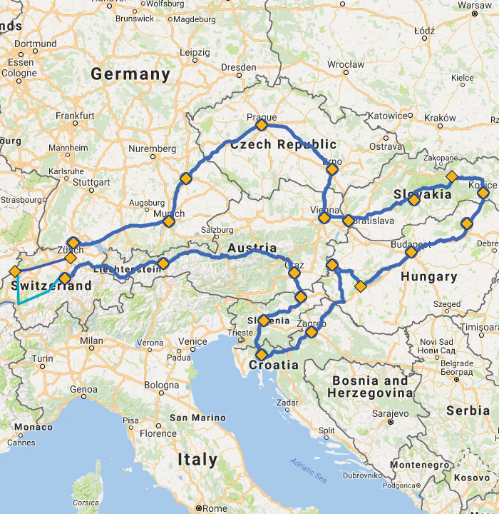 Map of my trip