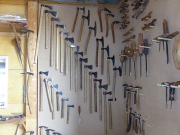Equipment used to rebuild boat