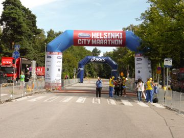 Begin of the marathon of Helsinki