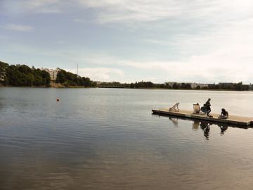 Lake close to the center