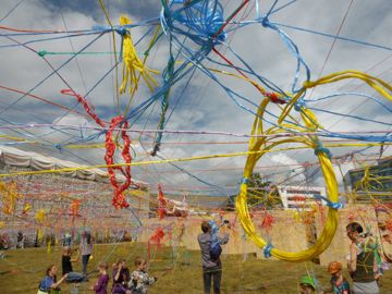 Festival area for 1 week with jungle of ropes