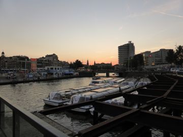 Sunset near the train station