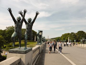 The Vigeland Park with lots of sculptures