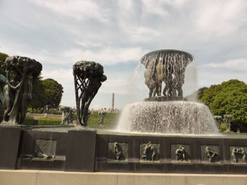 The Vigeland Park with lots of sculptures