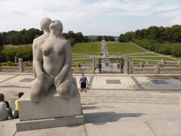 The Vigeland Park with lots of sculptures