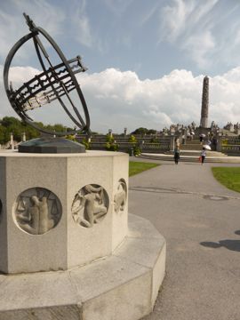 The Vigeland Park with lots of sculptures