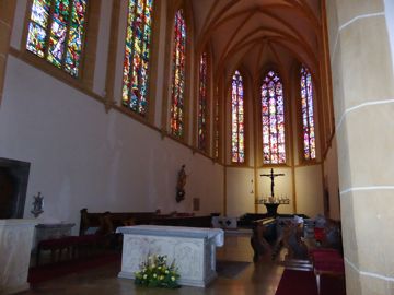 Inside church