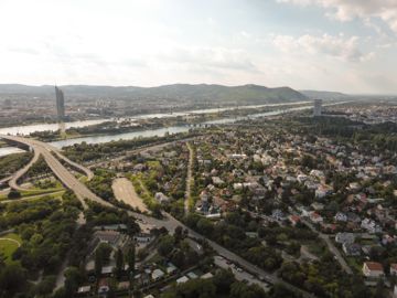 Danube tower view of the top