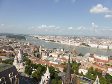 View top of the Matthias church tower