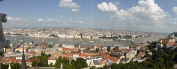 View top of the Matthias church tower