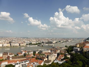 View top of the Matthias church tower