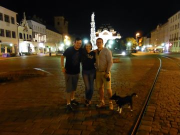 Katarina, Thomas and the dog Moly in Kosice