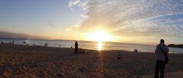 Beach in front of the shrine shinto