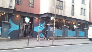 Blue dog bar
