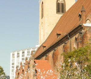 Church near the radio tower