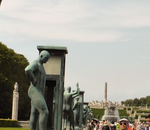 The Vigeland Park with lots of sculptures