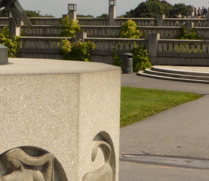 The Vigeland Park with lots of sculptures