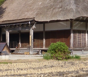 field and typical house