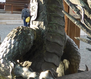 Dragoon fountain in Higashi Hongan-ji